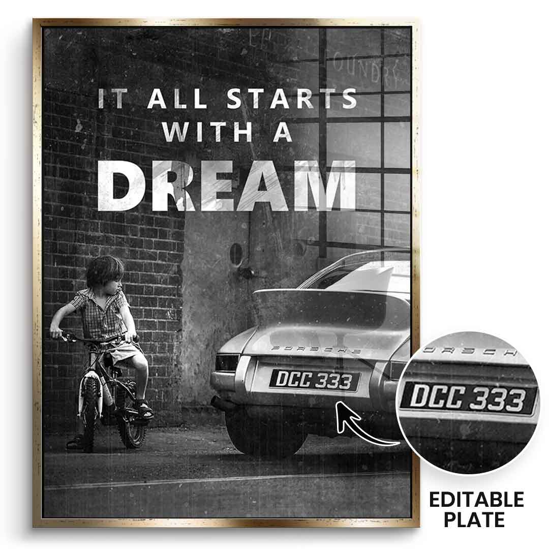 It all starts with a dream - Acrylic glass - customizable