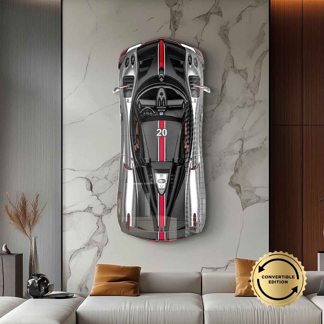 Wall sculpture Pagani Huayra Roadster BC - acrylic glass