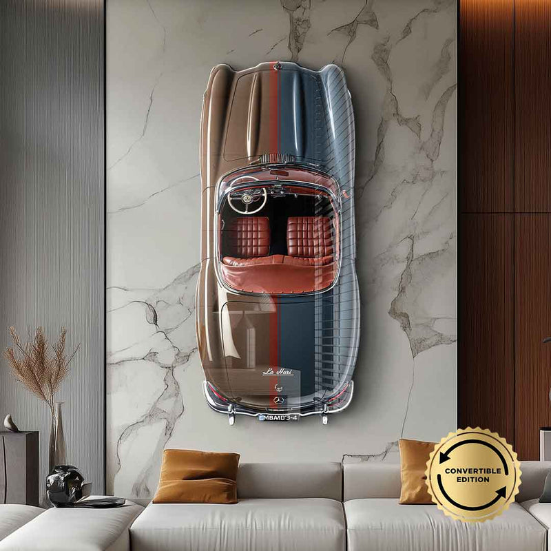 Wandskulptur Mercedes-Benz 300 SL Roadster - Acrylglas