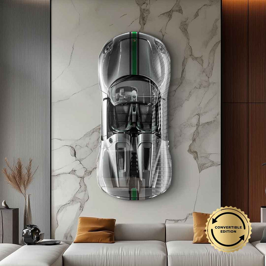 Wall sculpture Porsche 918 Spyder - acrylic glass