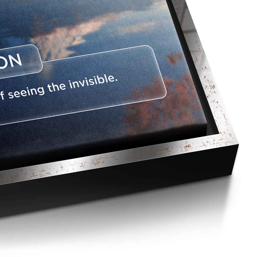 DOTCOMCANVAS® Vision (Vi) Leinwandbild Version Farbig – Detailansicht