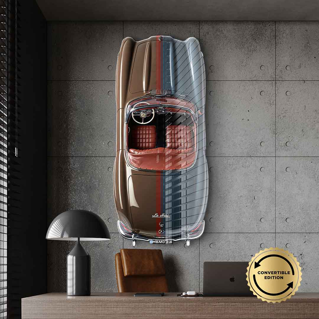 Wandskulptur Mercedes-Benz 300 SL Roadster - Acrylglas