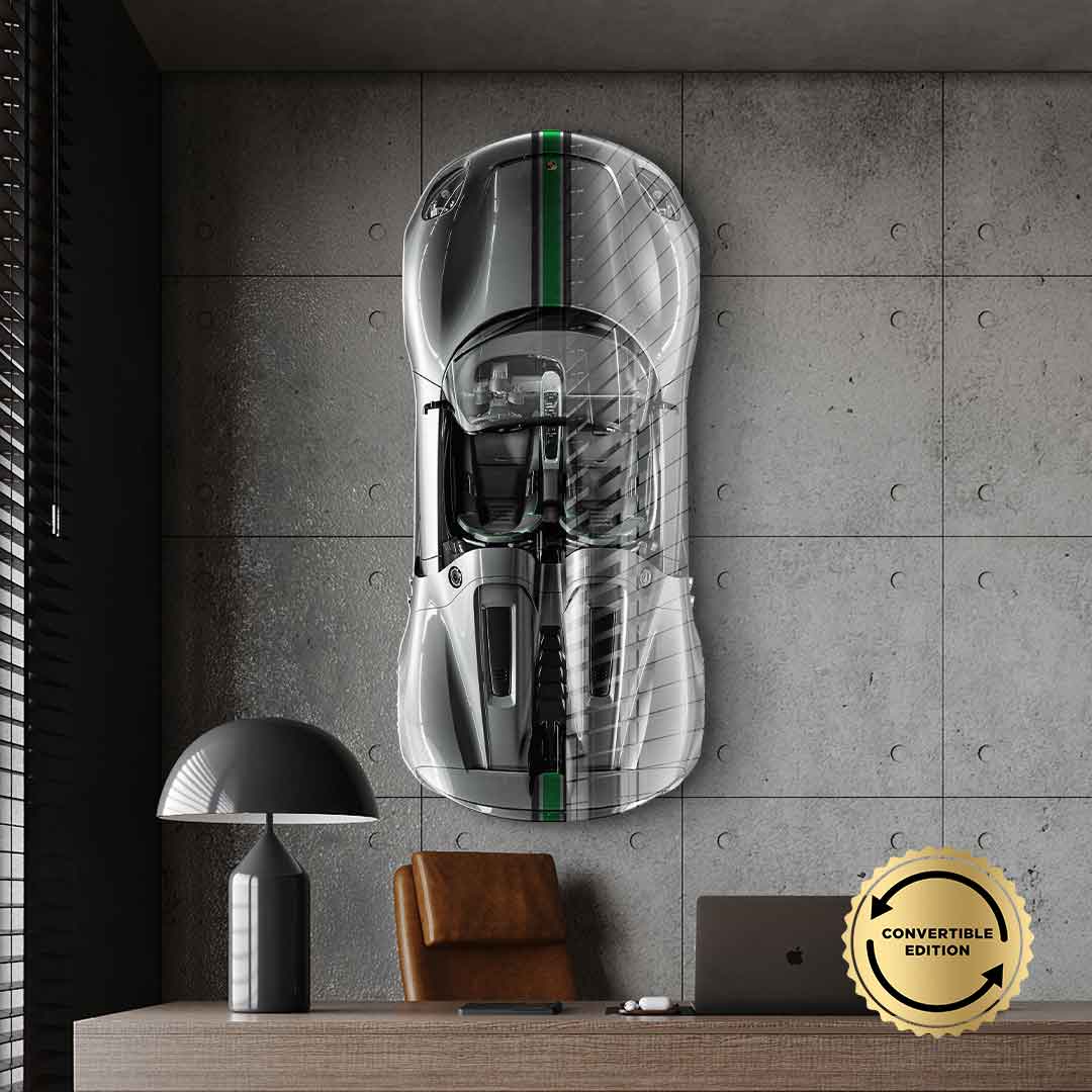 Wandskulptur Porsche 918 Spyder - Acrylglas