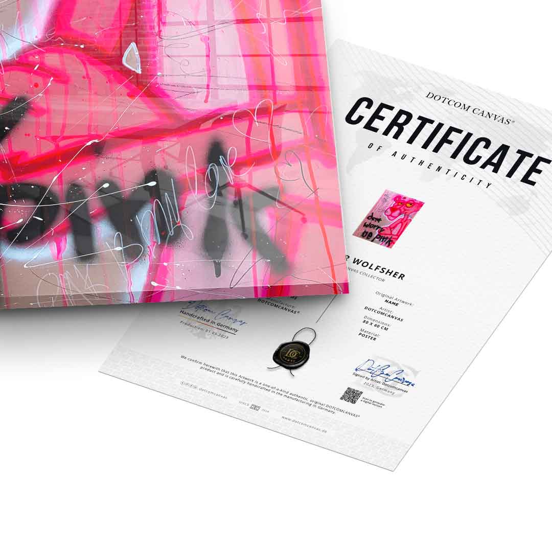 Dont Worry Be Pink - acrylic glass