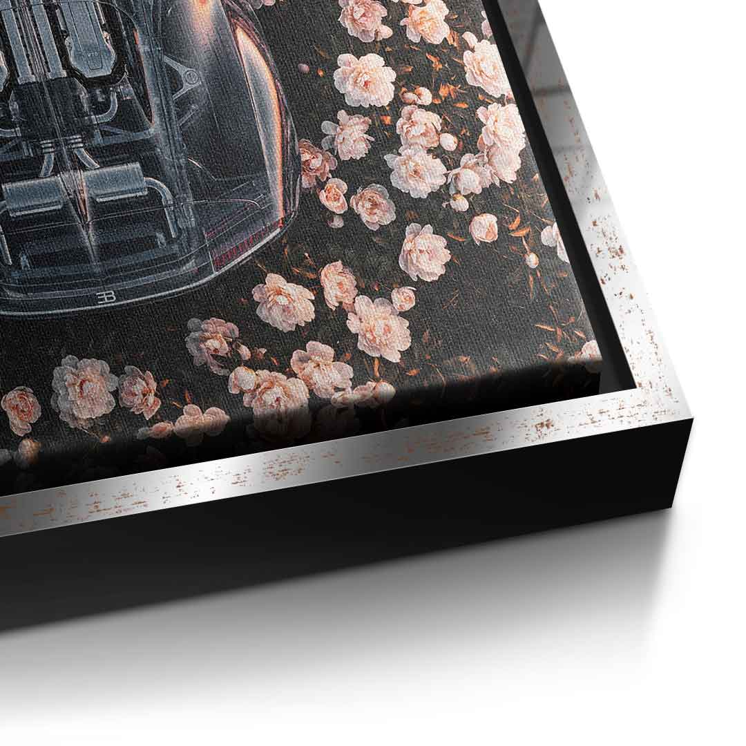 DOTCOMCANVAS® Bugatti in flowers Leinwandbild – Ansicht