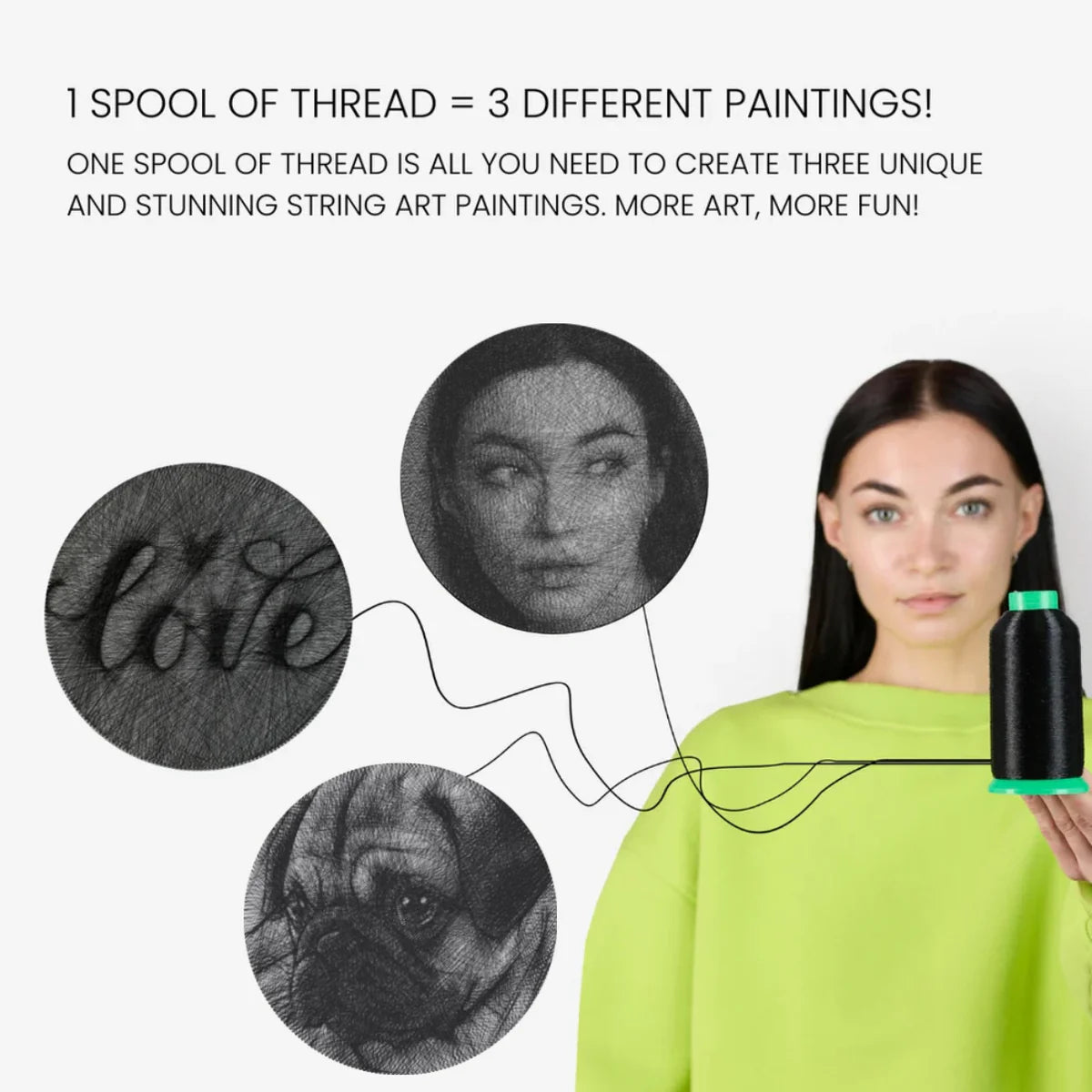 String Art DIY Kit: Artwork to create yourself with app instructions