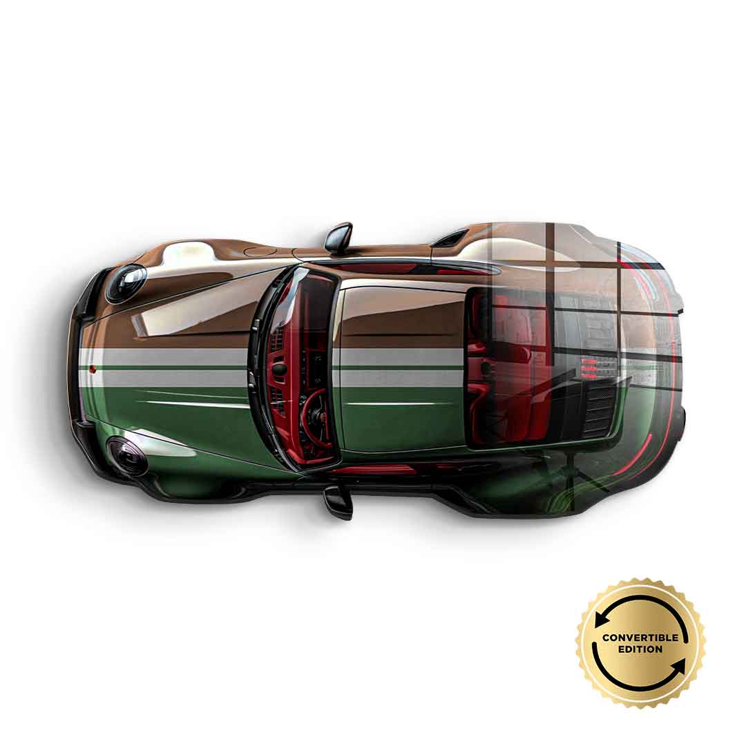 Wandskulptur Porsche 911 Targa - Acrylglas