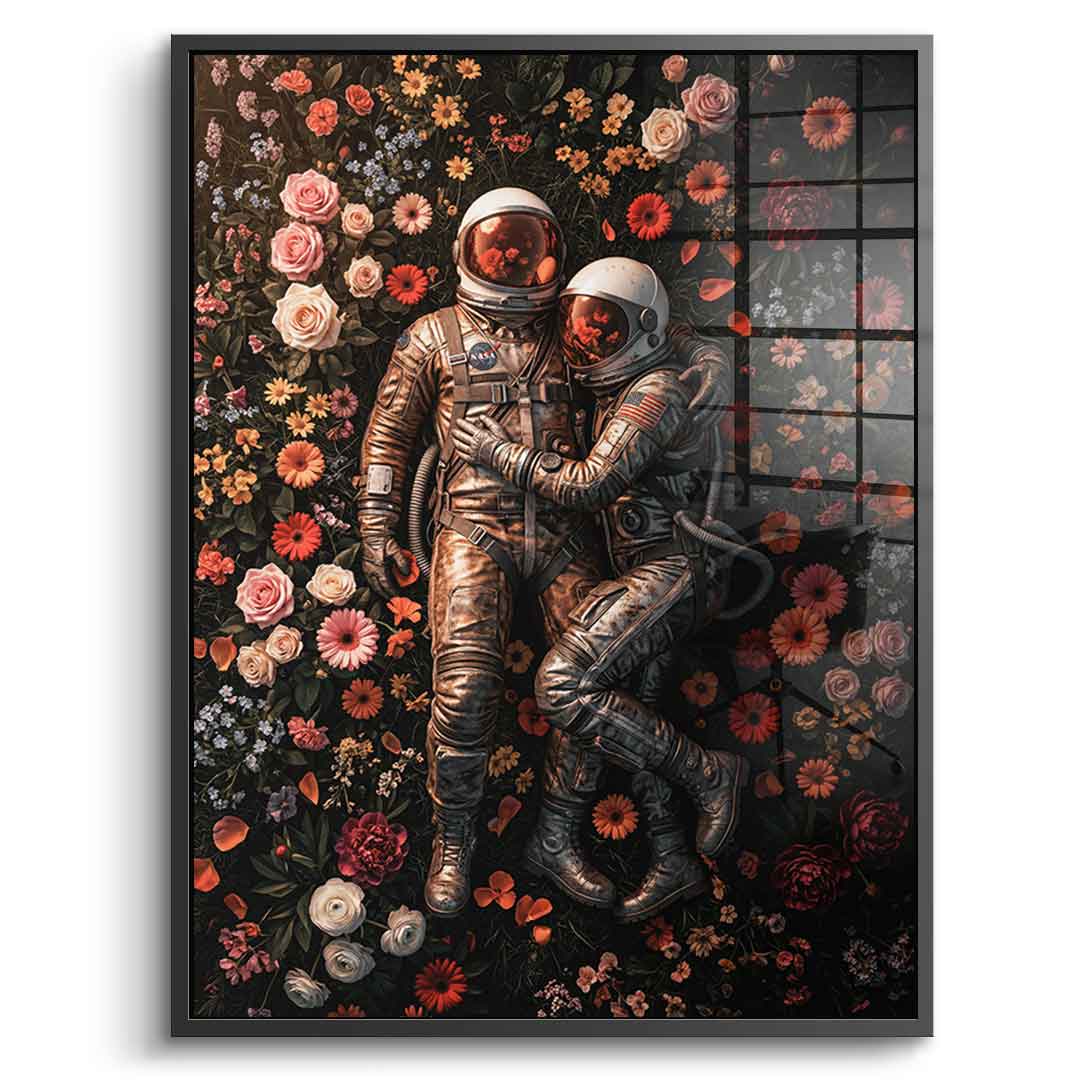 DOTCOMCANVAS® Eternal Love of Astronauts Acrylglasbild – Detailansicht