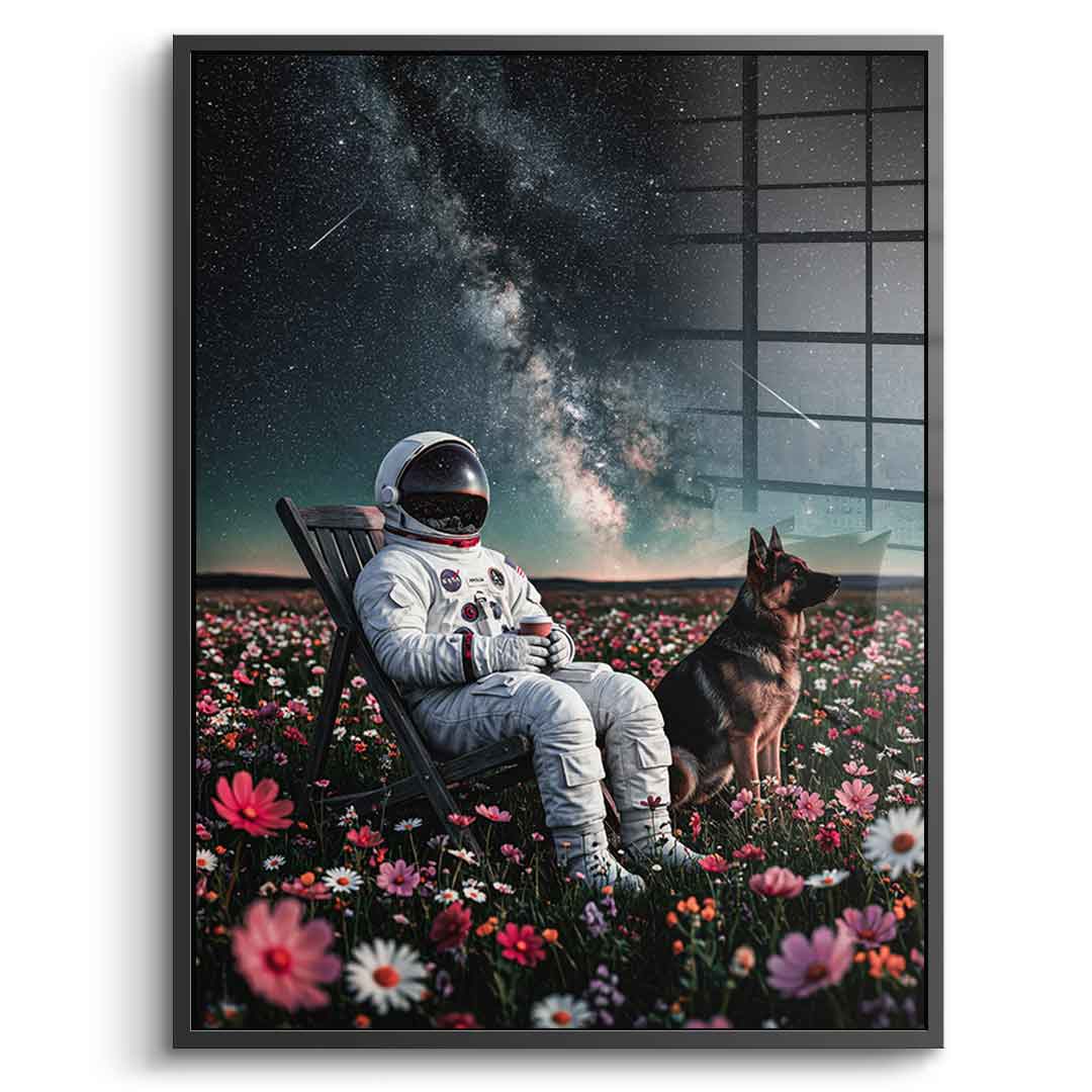 DOTCOMCANVAS® Astronaut's Silent Night Acrylglasbild – Ansicht 3