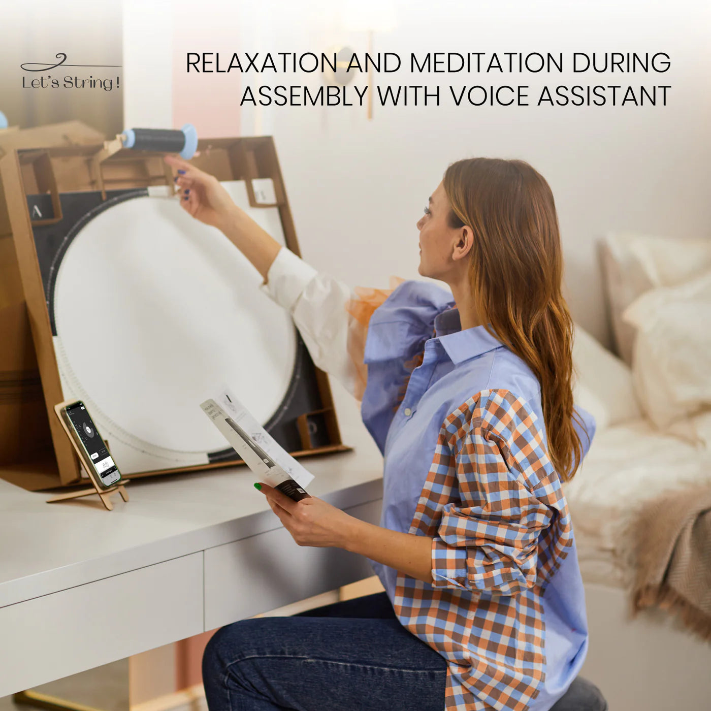 Fadenbild DIY Set: Kunstwerk zum Selber machen mit App Anleitung