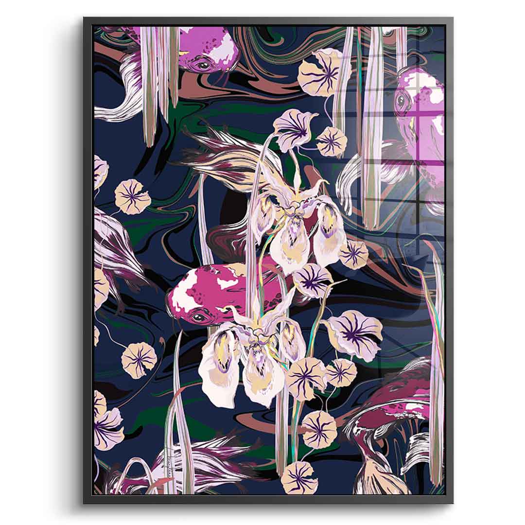 Koi Pond Purple - Acrylic glass