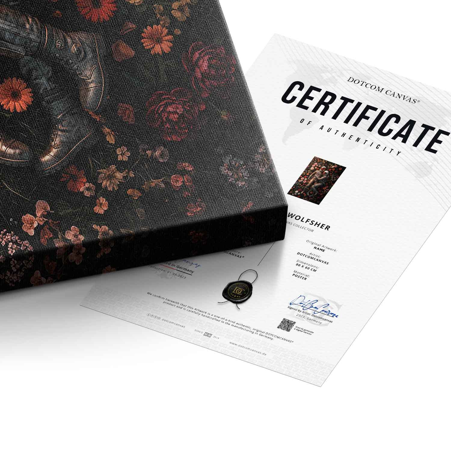 DOTCOMCANVAS® Eternal Love of Astronauts Leinwandbild – Ausschnitt