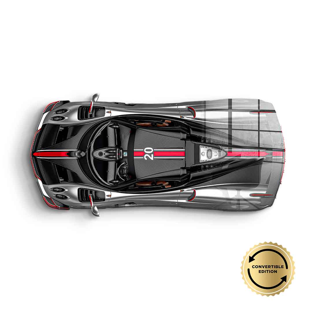 Wandskulptur Pagani Huayra Roadster BC - Acrylglas