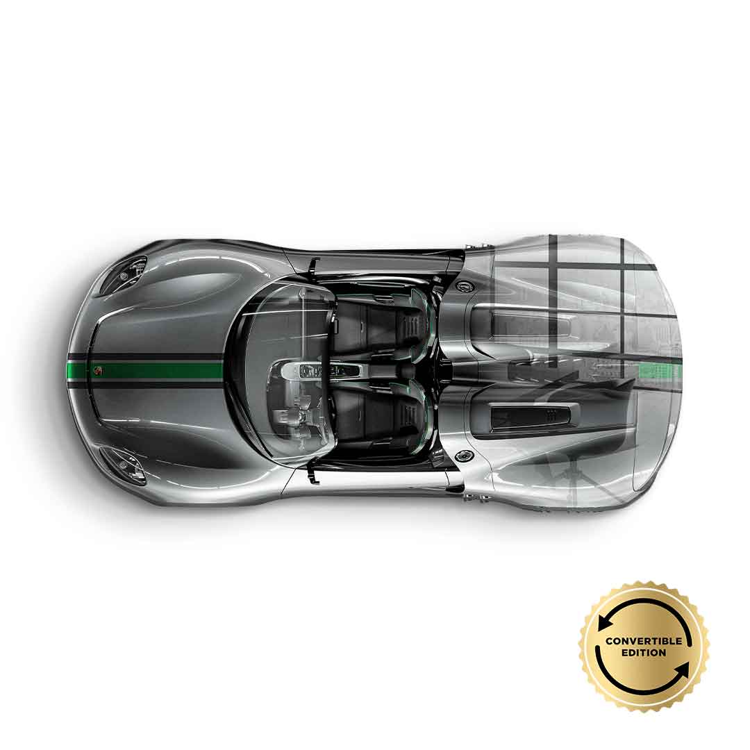 Wall sculpture Porsche 918 Spyder - acrylic glass