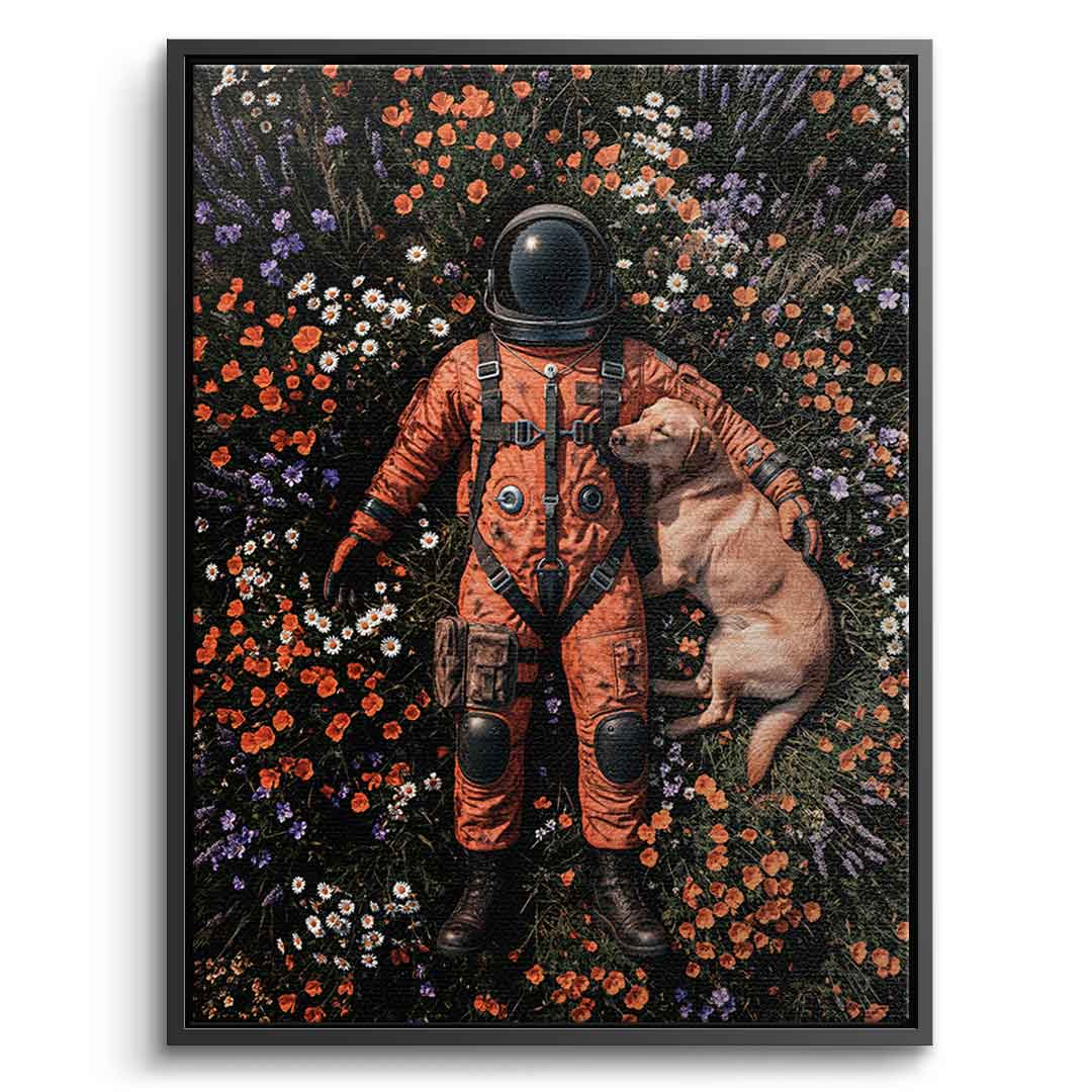 DOTCOMCANVAS® Astronaut's Loyal Companion Leinwandbild – Ansicht 3