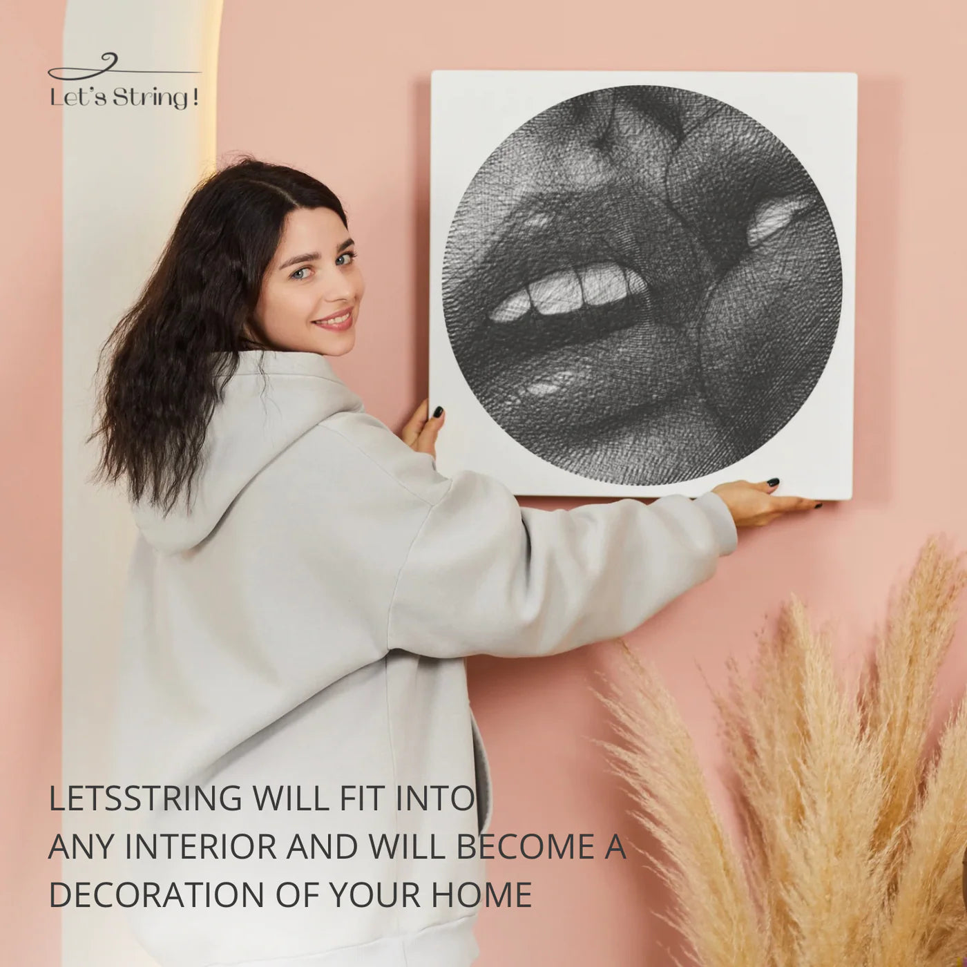 Fadenbild DIY Set: Kunstwerk zum Selber machen mit App Anleitung