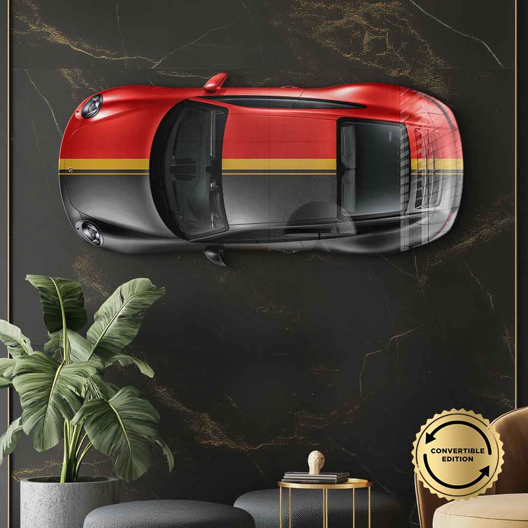 Wall sculpture Porsche 911 Carrera - acrylic glass