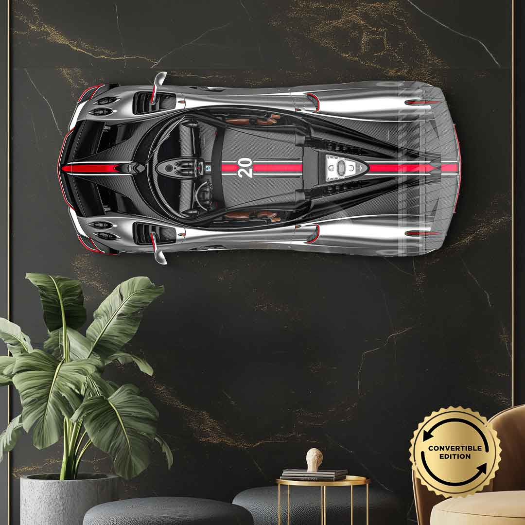 Wandskulptur Pagani Huayra Roadster BC - Acrylglas