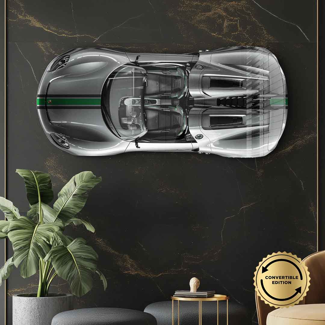 Wall sculpture Porsche 918 Spyder - acrylic glass