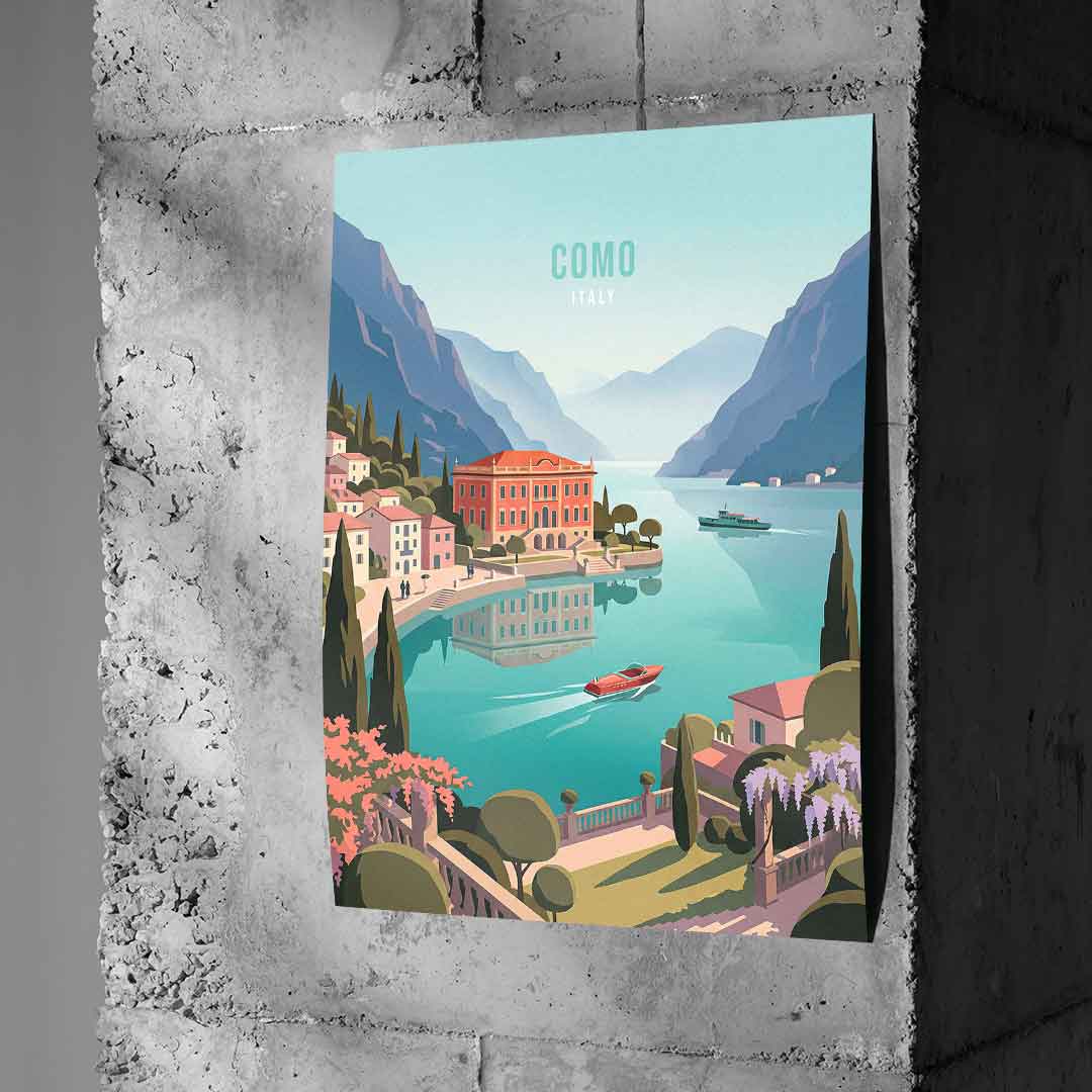 DOTCOMCANVAS Como Poster Betonwand