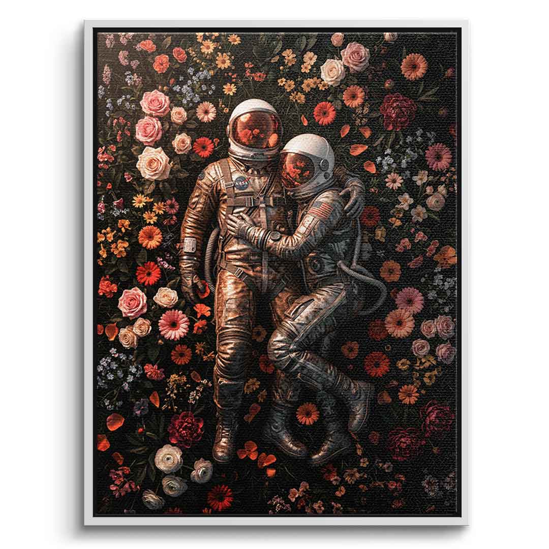 DOTCOMCANVAS® Eternal Love of Astronauts Leinwandbild – Wandansicht