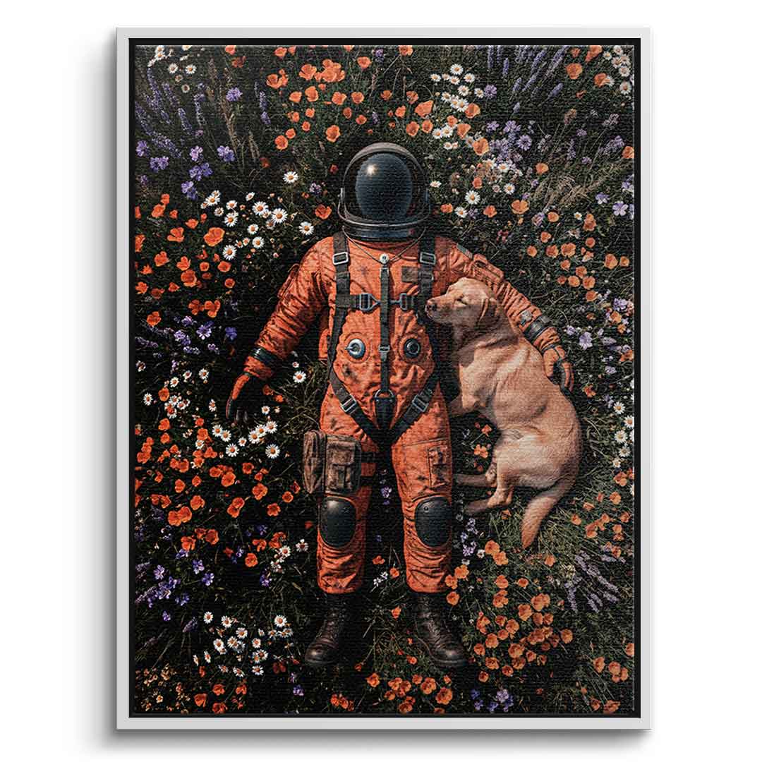 DOTCOMCANVAS® Astronaut's Loyal Companion Leinwandbild – Ansicht 2