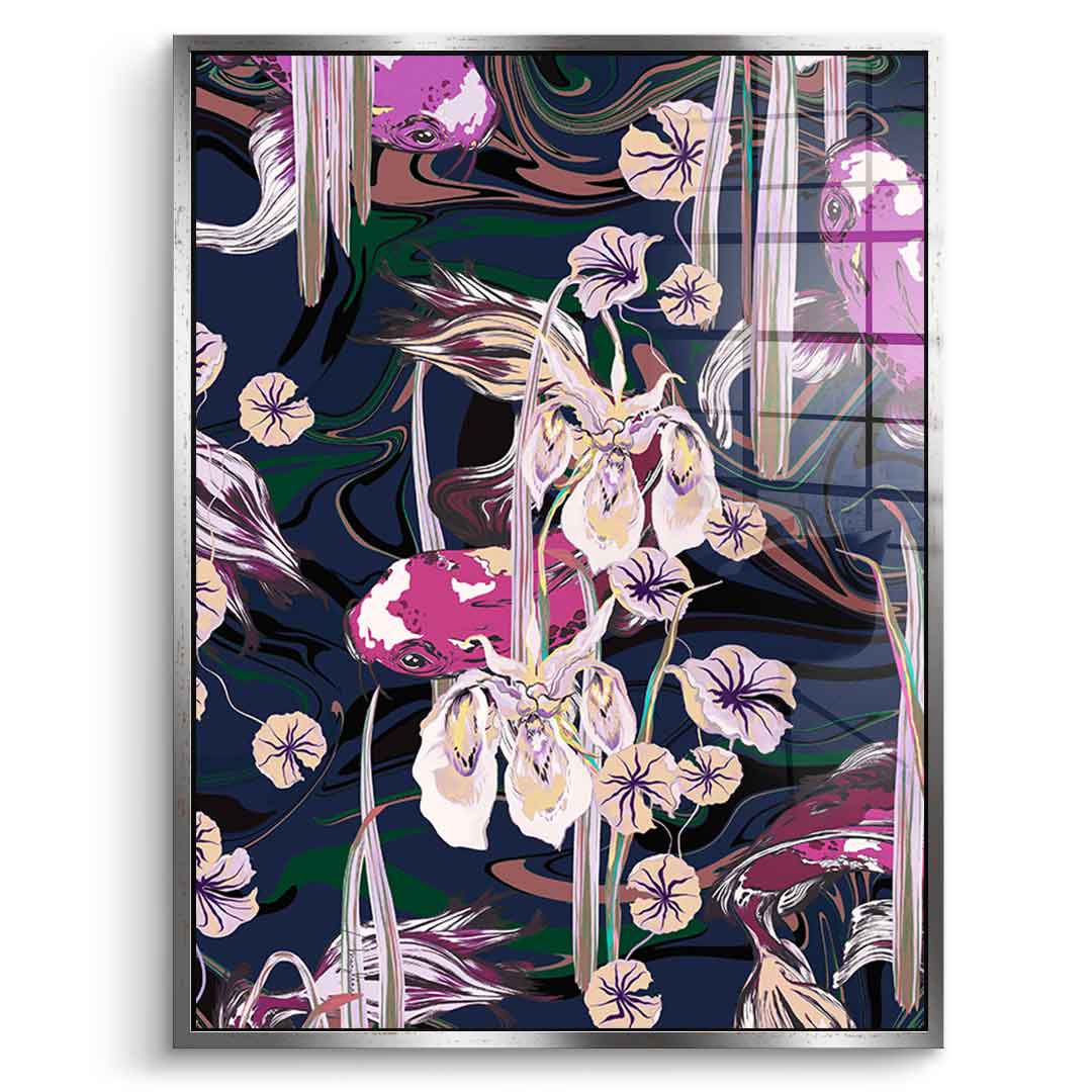 Koi Pond Purple - Acrylglas