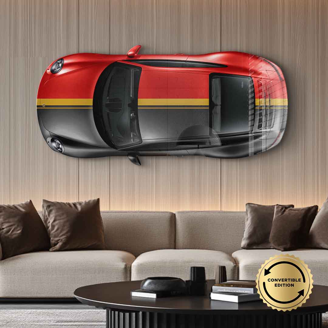Wandskulptur Porsche 911 Carrera - Acrylglas