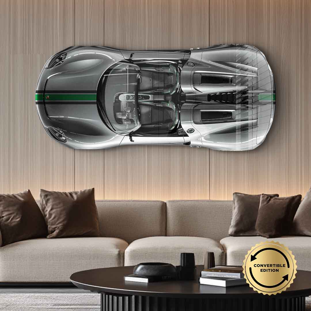 Wall sculpture Porsche 918 Spyder - acrylic glass