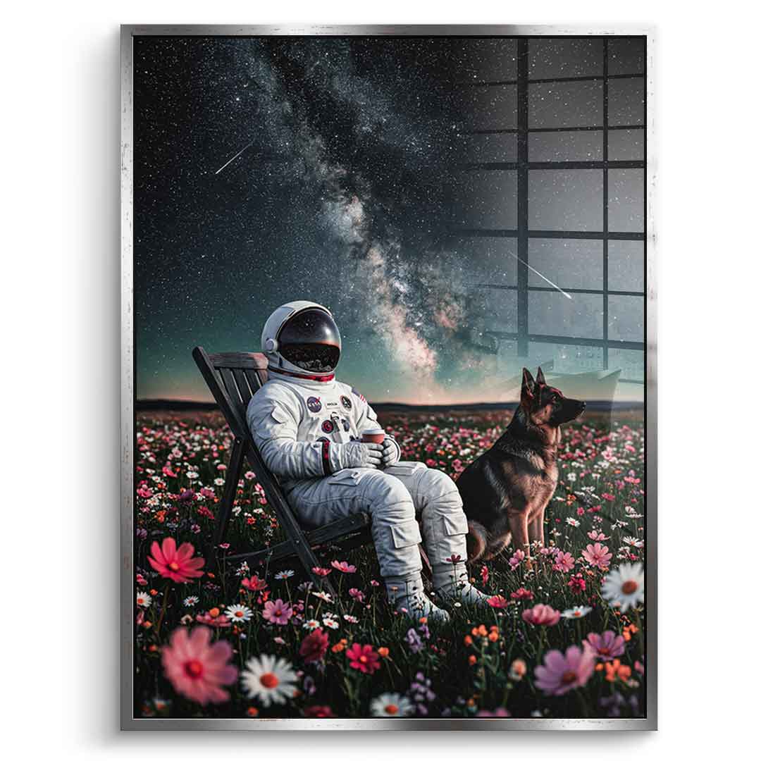 DOTCOMCANVAS® Astronaut's Silent Night Acrylglasbild – Ansicht 4