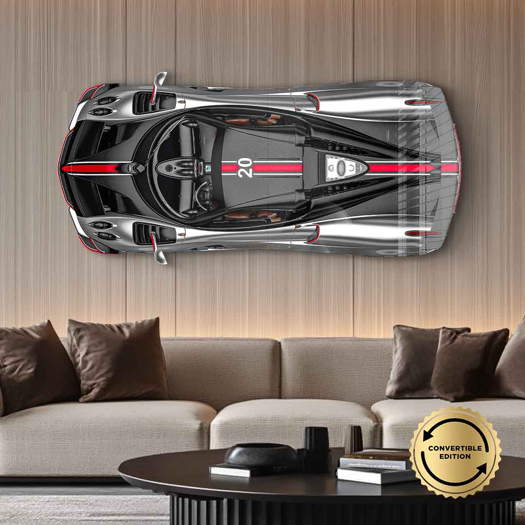 Wandskulptur Pagani Huayra Roadster BC - Acrylglas