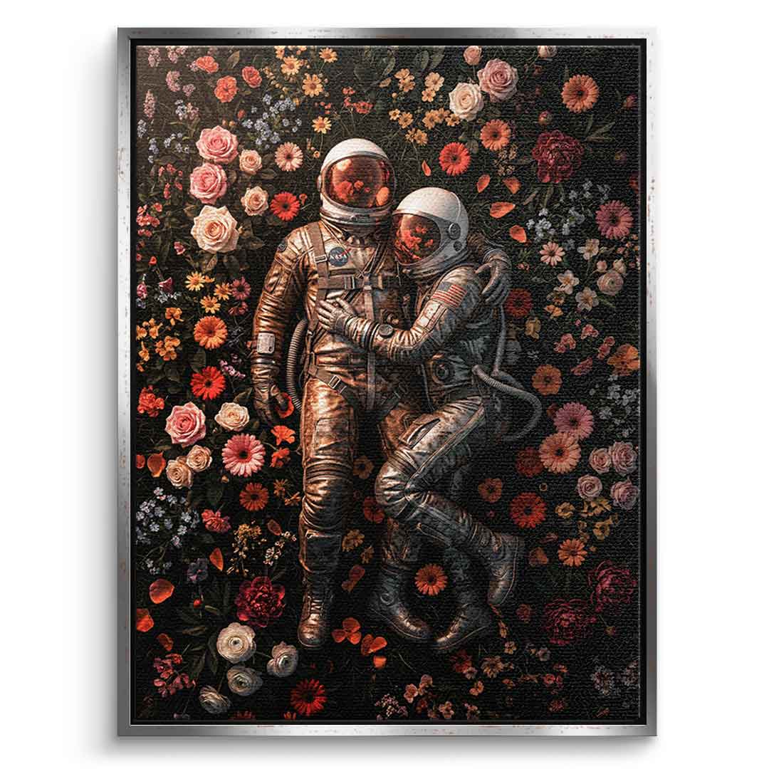 DOTCOMCANVAS® Eternal Love of Astronauts Leinwandbild – Wandansicht