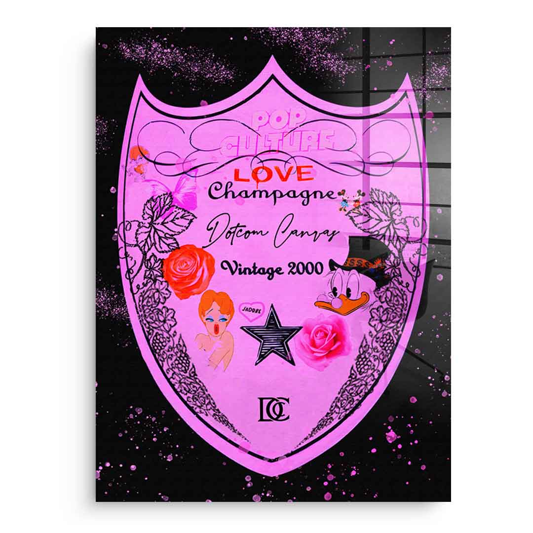 LOVE DOM PERIGNON Rosé - Acrylic glass