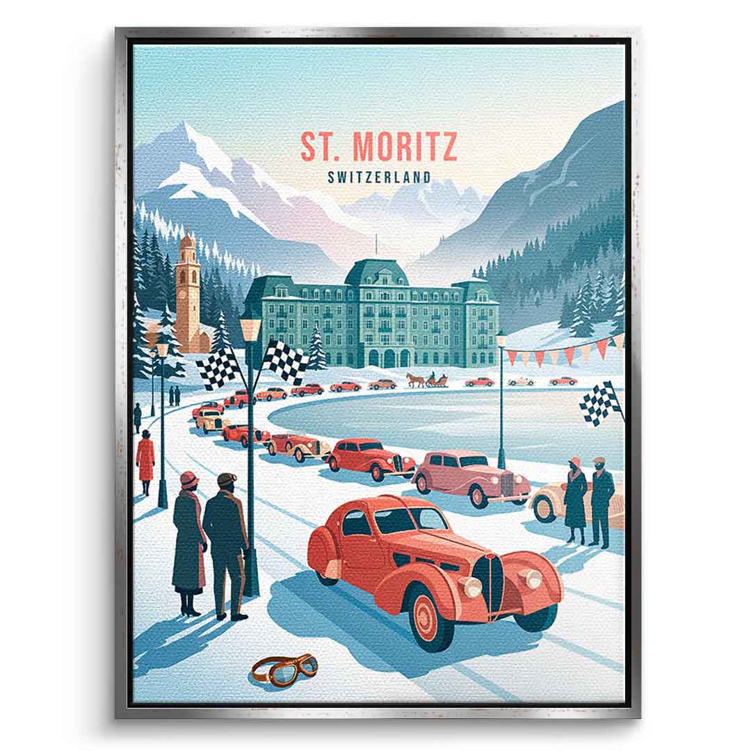 Saint Moritz Leinwandbild