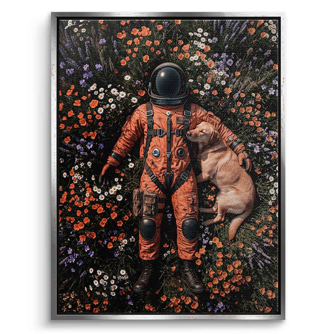 DOTCOMCANVAS® Astronaut's Loyal Companion Leinwandbild – Ansicht 4