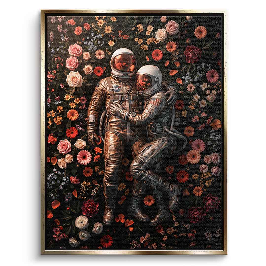 DOTCOMCANVAS® Eternal Love of Astronauts Leinwandbild – Wandansicht