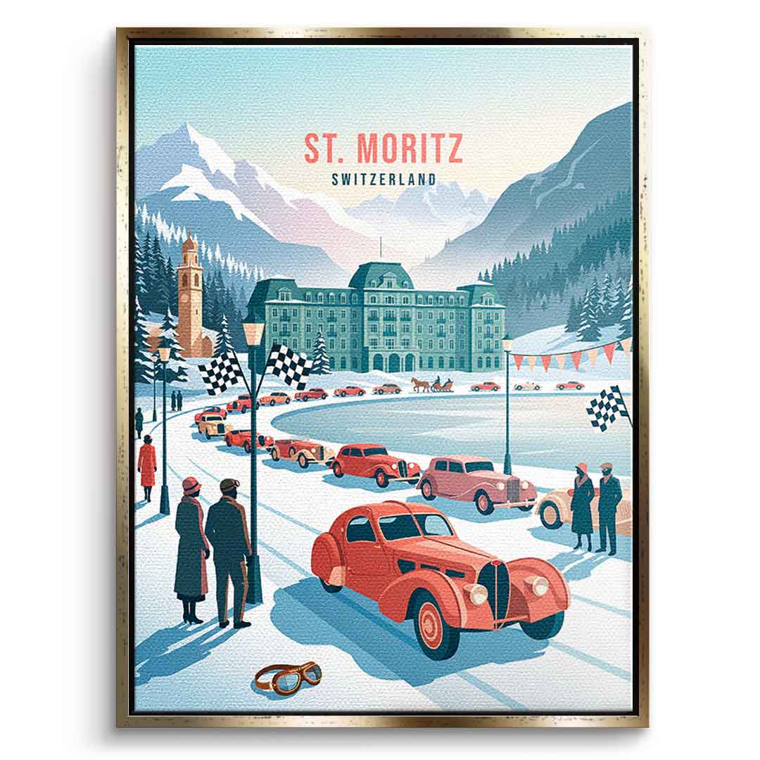 Saint Moritz Leinwandbild