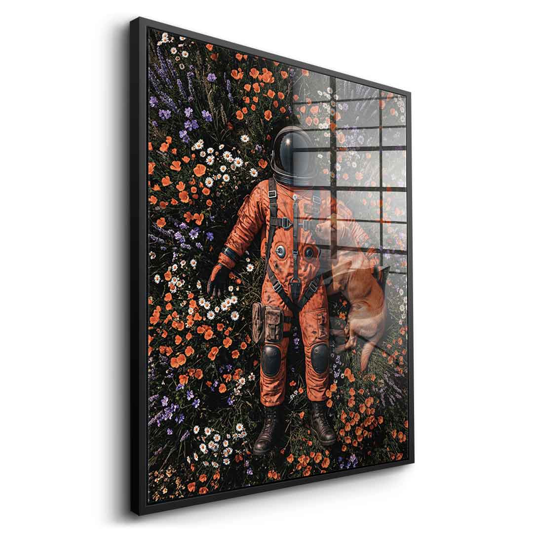 DOTCOMCANVAS® Astronaut's Loyal Companion Acrylglasbild – Ansicht 6