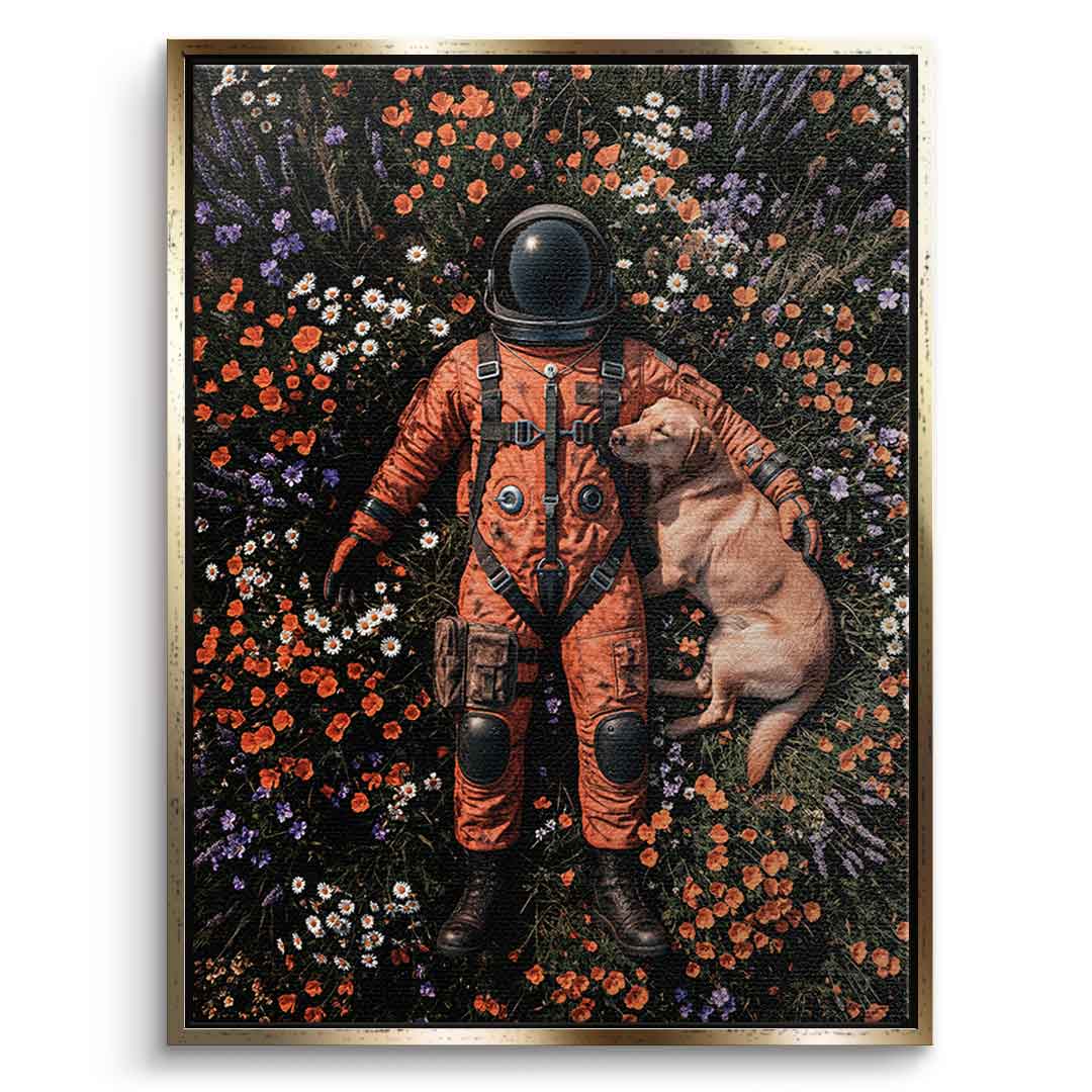 DOTCOMCANVAS® Astronaut's Loyal Companion Leinwandbild – Ansicht 5