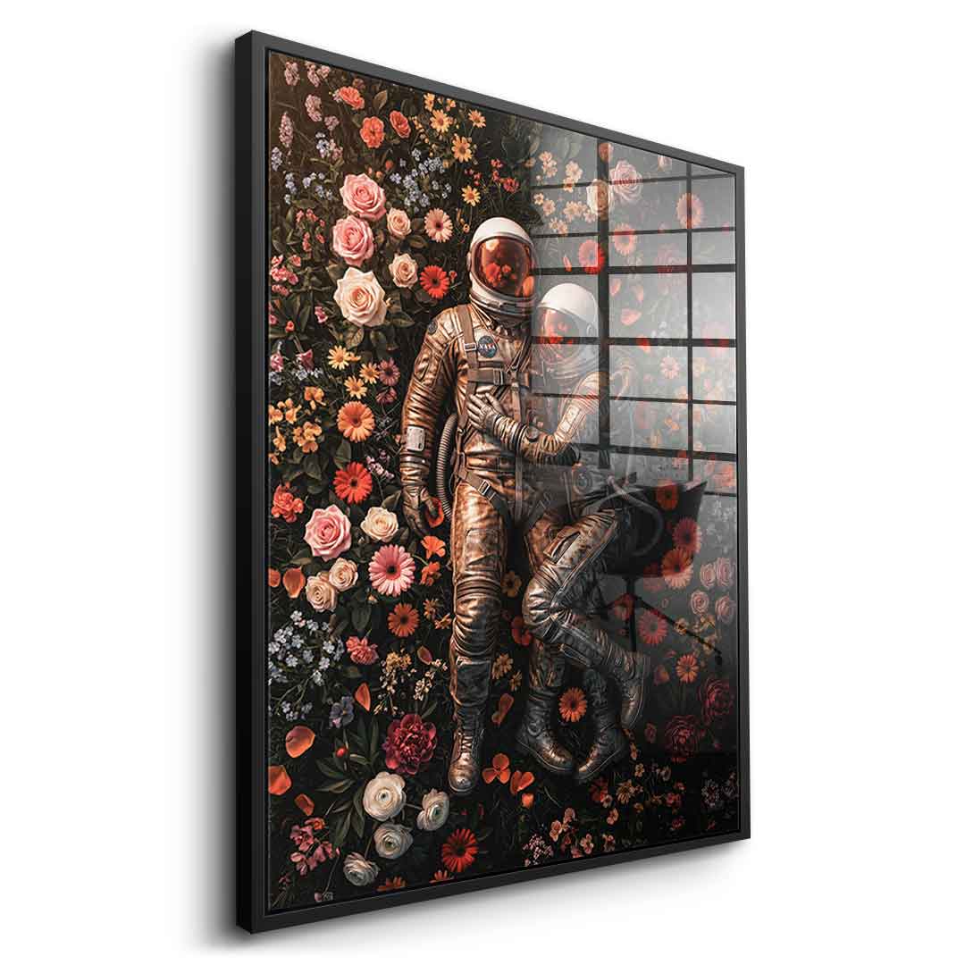 DOTCOMCANVAS® Eternal Love of Astronauts Acrylglasbild – Ansicht