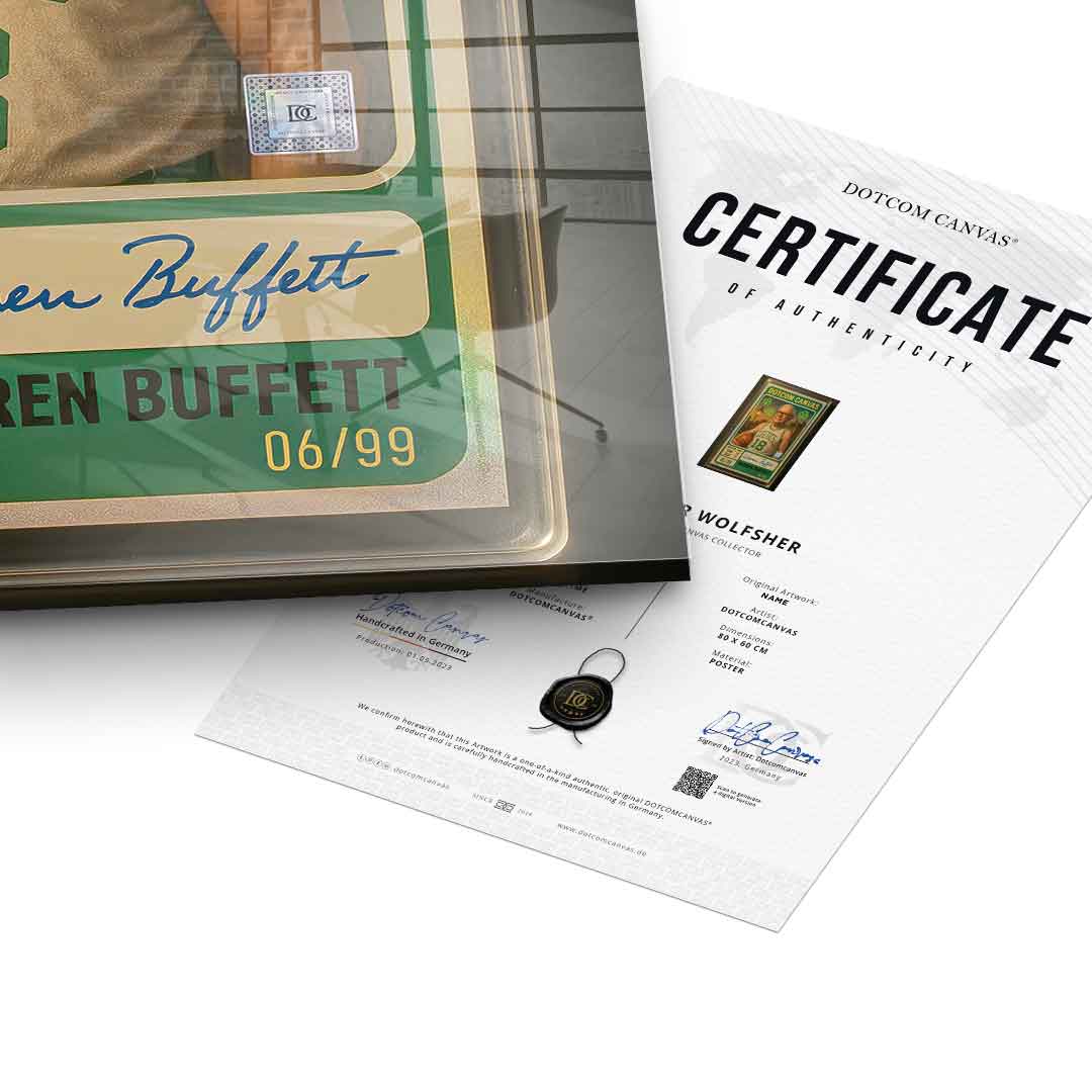 DOTCOMCANVAS Warren Buffett Basketball Card Acrylglas - 4