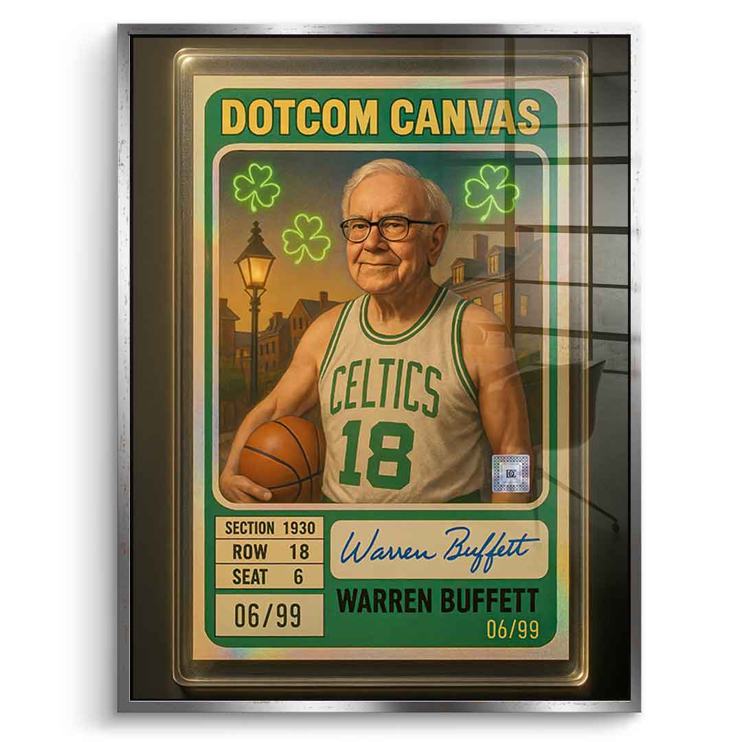 DOTCOMCANVAS Warren Buffett Basketball Card Acrylglas - 7
