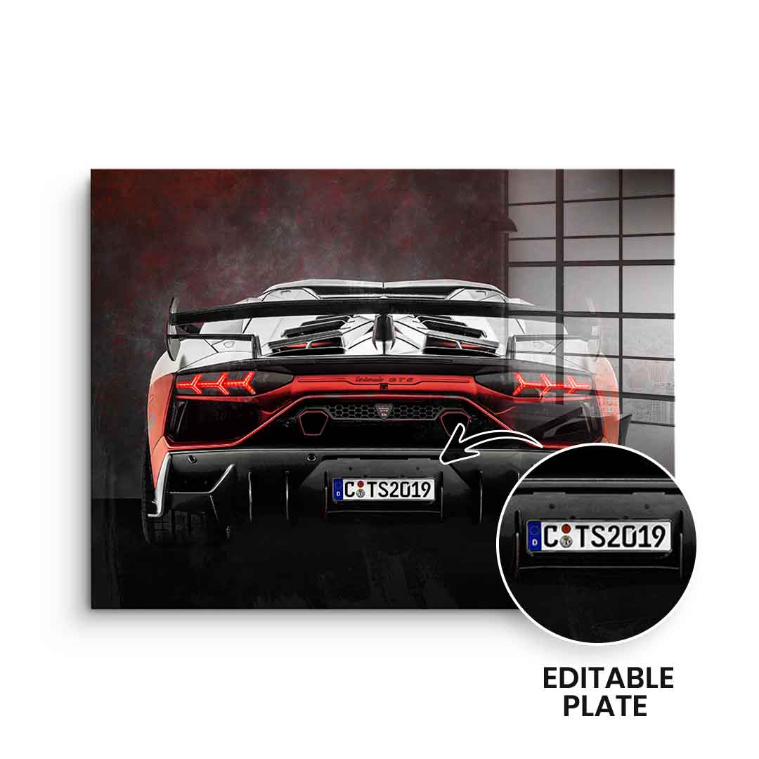 Lambo Backside - Acrylic glass - customizable