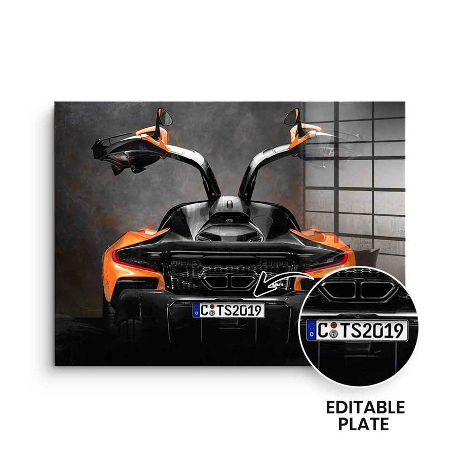 Mclaren Backside - Acrylglas - Personalisierbar – Vorderseite