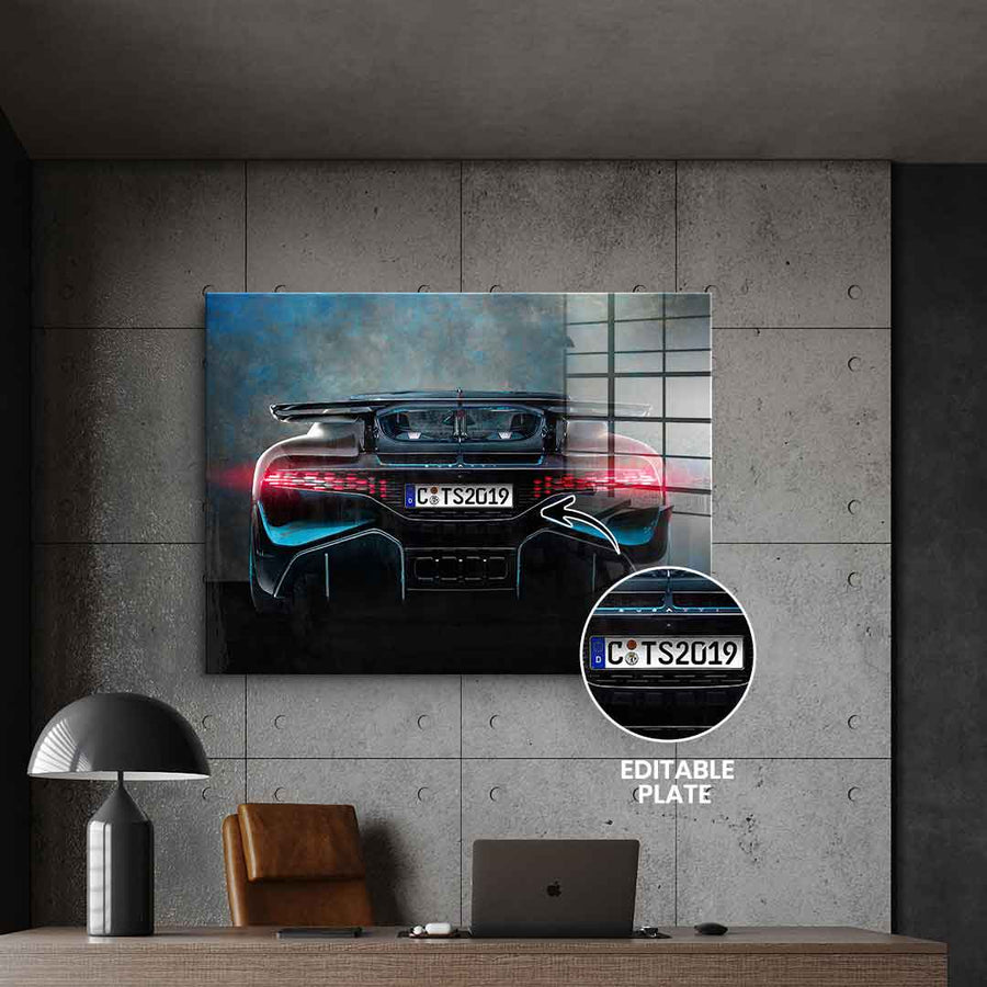 Bugatti Backside - Acrylglas - Personalisierbar