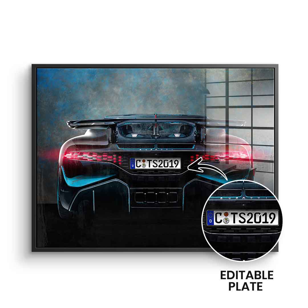Bugatti Backside - Acrylic glass - customizable