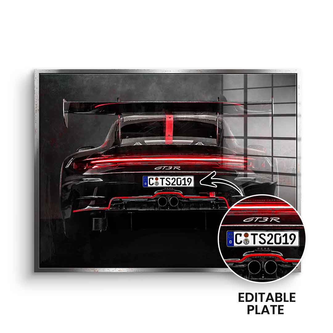 Porsche Backside - Acrylic Glass - Customizable