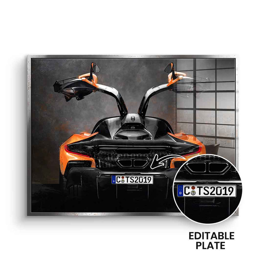 Mclaren Backside - Acrylglas - Personalisierbar