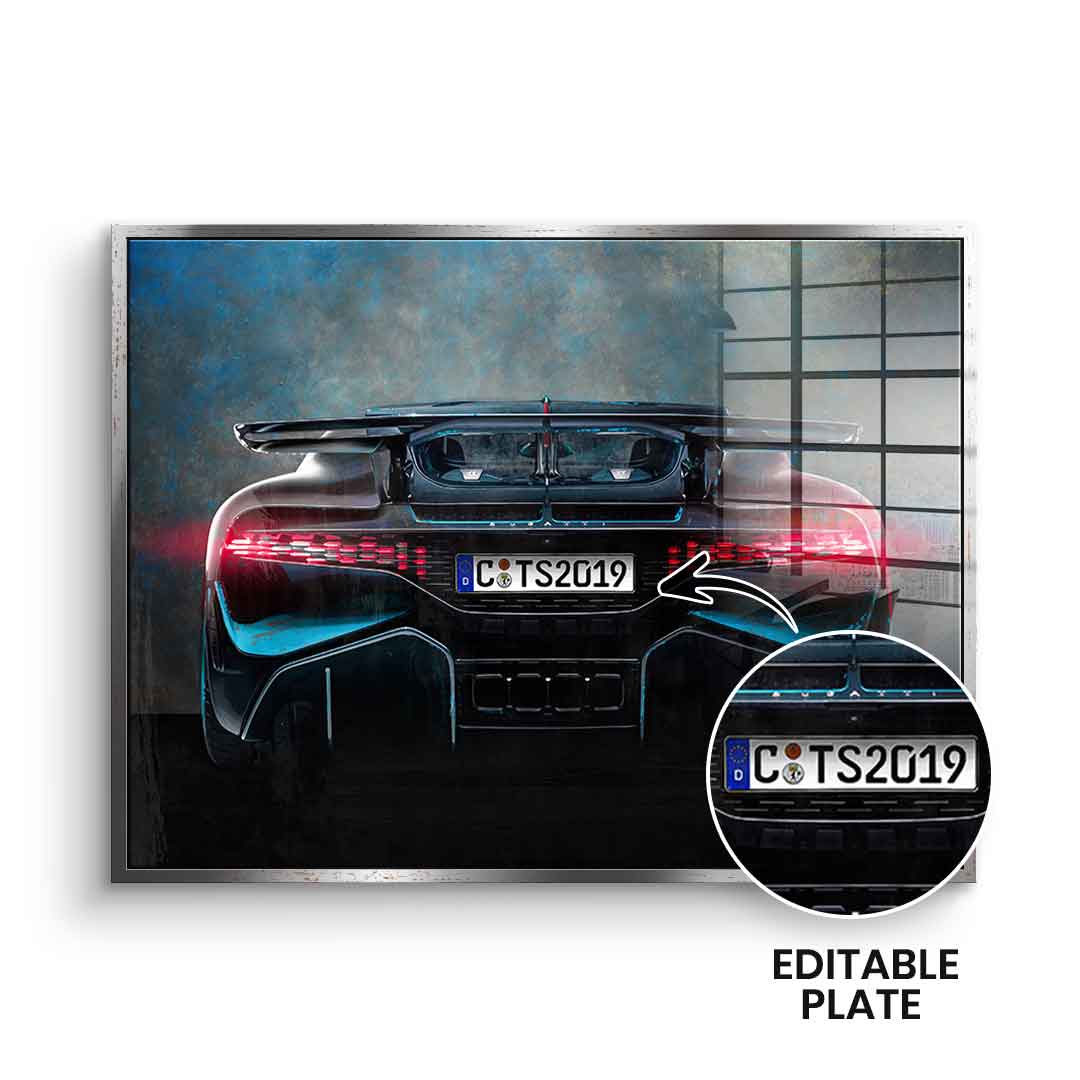 Bugatti Backside - Acrylic glass - customizable