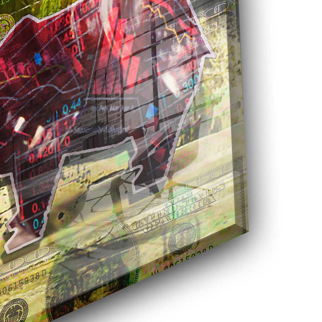 Bull vs. Bear - Acrylic glass